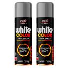 Tinta Spray Prata Alta Temperatura Roda Escape Motor Kit 2un