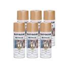 Tinta spray Rust-Oleum impede a ferrugem metálica 325 ml de ouro quente, pacote com 6 unidades