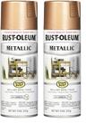 Tinta spray Rust-Oleum impede a ferrugem metálica 325 ml de ouro rosa x2