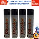 Tinta Spray Uso Geral Preto Semi Brilho DSColor - Kit com 4 unidades