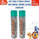 Tinta Spray Uso Geral Verde Claro DSColor - Kit com 2 unidades