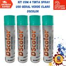 Tinta Spray Uso Geral Verde Claro DSColor - Kit com 4 unidades Tinta Spray Uso Geral Verde Claro DSColor - Kit com 4 unidades
