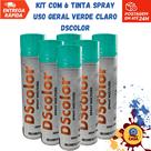 Tinta Spray Uso Geral Verde Claro DSColor - Kit com 6 unidades Tinta Spray Uso Geral Verde Claro DSColor - Kit com 6 unidades