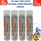 Tinta Spray Uso Geral Verniz Brilhante DSColor - Kit com 4 unidades