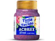 Tinta Tecido Glitter Vermelho 205 C/37ml - ACRILEX Tinta Tecido Glitter Vermelho 205 C/37ml - ACRILEX