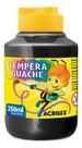 Tinta TEMPERA GUACHE - 250ml - PRETO - 02025520