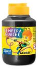 Tinta TEMPERA GUACHE Acrilex - 250ml - PRETO - 02025520