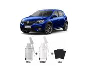 Tinta Tira Risco Automotivo Azul Iron Renault + Verniz 15ml