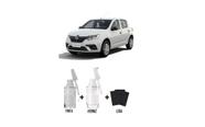 Tinta Tira Risco Automotivo Branco Glacier II - 389 Renault + Verniz 15ml