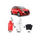 Tinta Tira Risco Automotivo Vermelho Tropic Lisa - RAR Hyundai + Verniz 15ml