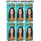 Tintas De Cabelo Maxton Preto 1.0 - Kit Com 6 Unidades -