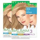 Tinte para el cabello Clairol Balsam 604 Rubio Oscuro Permanente Paquete de 3