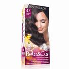 Tintura bela e cor kit creme 4.0 castanho medio