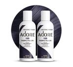 Tintura de cabelo Adore, semi permanente, vegana, livre de crueldade, roxa, preta