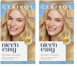 Tintura de cabelo Clairol Nice'n Easy, 10 loiras extra claras, pacote com 2 unidades