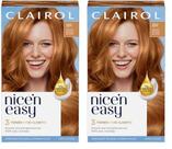 Tintura de cabelo Clairol Nice'n Easy 8R, loira avermelhada média, pacote com 2 unidades