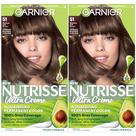 Tintura de Cabelo Garnier Nutrisse Creme - 51 Marrom Cinza Médio