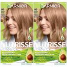 Tintura de cabelo Garnier Nutrisse Creme Nutritivo 80 Blonde, pacote com 2