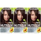 Tintura de cabelo Garnier Nutrisse Ultra Coverage 400 Marrom escuro profundo