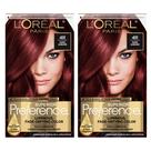 Tintura de cabelo L'Oreal Paris Superior Preference 4R Dark Auburn x2