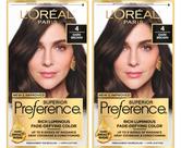 Tintura de cabelo L'Oreal Paris Superior Preference Castanho Escuro 4 (x2)