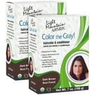 Tintura de cabelo Light Mountain Henna Color the Grey Dark Brown 200mL