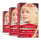 Tintura de cabelo Revlon ColorSilk com Bond Repair Complex 03 Ultra Light Sun Blonde (pacote com 3)