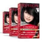 Tintura de cabelo Revlon ColorSilk com Bond Repair Complex 11 Soft Black