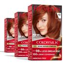 Tintura de cabelo Revlon ColorSilk com Bond Repair Complex Auburn x3