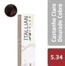 Tintura para cabelos itallian color premium 5.34 castanho claro dourado cobre 60gr