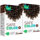 Tintura vegetal castanho escuro 100 g pacote com 2 orgânica
