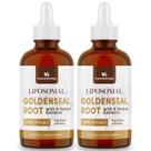 Tintura Vuvionoso Golden Seal 3000 mg - Raiz Goldenseal para função imunológica e cuidados com os pulmões - Sem açúcar, vegana, de rápida absorção - Extrato líquido de equinácea e goldenseal, 120 ml (pacote com 2)