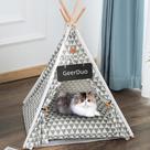 Tipi para Mascotas GeerDuo Tienda Portátil para Perros o Gatos Pequeños Gris Tipi para Mascotas GeerDuo Tienda Portátil para Perros o Gatos Pequeños Gris