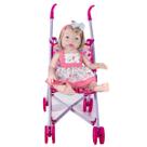 Tipo Boneca Bebê Reborn 100% Silicone + Carrinho de Boneca