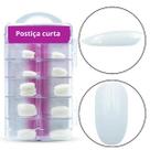 Tips profissional unha quadrada realista curta nail design