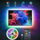 Tira de LED RGB com Sincronia Musical - 5V USB para TV e Decoração de Quarto