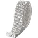 Tira de strass adhesivo Zonon 2 mm plata 2,7 cm x 5,5 m