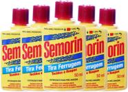 Tira ferrugem 50ml semorim idela para tecidos e roupas 5 und Tira ferrugem 50ml semorim idela para tecidos e roupas 5 und