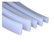 Tira Quadrada de Borracha de Silicone Branca 6x18 mm 1 m
