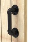 Tirador de Puerta Corredera de Tubo TOIMIOTOIM 24 cm Negro Rústico