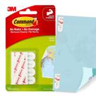 Tiras Adhesivas para Póster Command, Soporte de 0.45 kg, Blancas, Paquete de 12