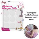tiras autocolantes para Tecido Art House Redondo com 9 Pares
