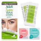 Tiras de cera para sobrancelhas, kit de depilação facial Nad's para mulheres
