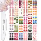 Tiras de esmalte e adesivos XEAOHESY Flower Series 30 folhas