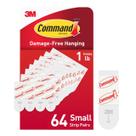 Tiras de reposição Command Small White 64-Strips Tiras de reposição Command Small White 64-Strips