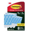 Tiras de Repuesto para Cinta Adhesiva Command Outdoor Paquete de 8 Blancas Tiras de Repuesto para Cinta Adhesiva Command Outdoor Paquete de 8 Blancas
