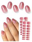 Tiras de unhas de gel AutyAmee semi-curadas cromado vermelho carmim 30 unidades