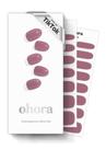 Tiras de unhas de gel Sohora semi-curadas em roxo de ameixa nua