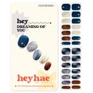 Tiras de unhas heyhae Gel semicurado Marble Blue Spring 28 unidades