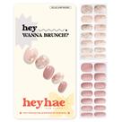 Tiras de unhas Heyhae Semi Cured Gel Glitter Pink Salon Quality
